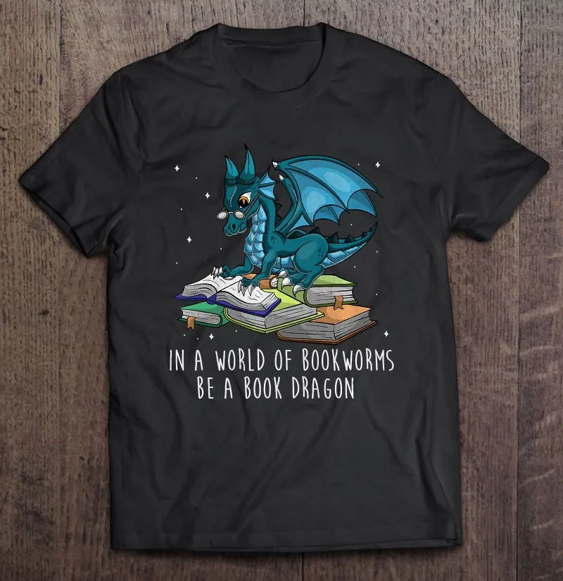 

Мужские футболки премиум-класса с принтом «Be A Book Dragon»