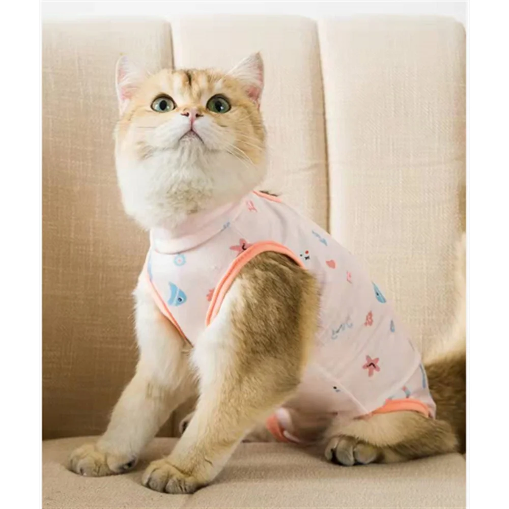 

Pet Clothes Cat Dog Anti-licking Vest Kitten Weaning Sterilization Suit High Elastic Surgery After Recovery Care Clothing