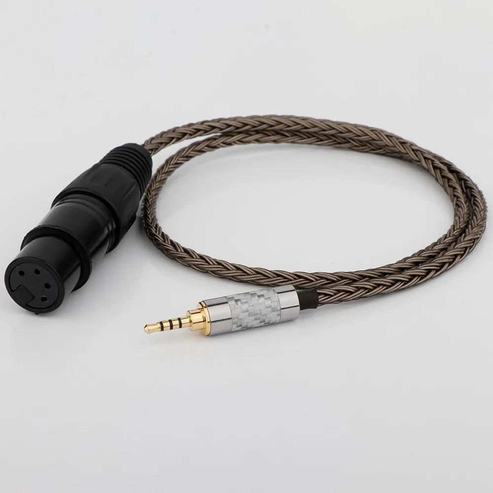 

New 16 Cores 2.5 balanced Carbon Fiber Conversion male Plug to 2.5mm 3.5mm 4.4mm 4pin xlr Female Gold-plated for audio headset