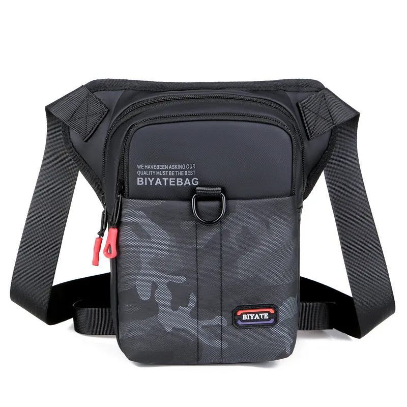 

Men Waist Bag Canvas Outdoor Moto Cycling Thigh Leg Bag Man Shoulder Crossbody Hip Motorcycle Sports Phone Male Belt Pouch Pack