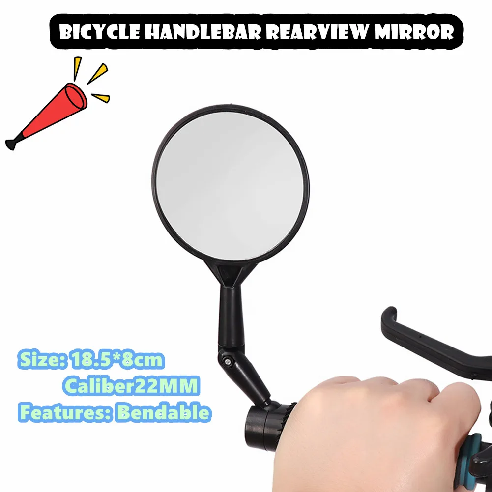 

1PC Bicycle Rearview Mirror Adjustable Rotate Wide-Angle Cycling Handlebar Rear View Hot Sale For MTB Road Bike Accessories