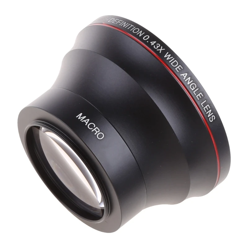 Купи 49/52/55/58mm Super Wide Angle Lens 0.43X with Macro Portion Optical Glass Lens Drop Shipping за 766 рублей в магазине AliExpress
