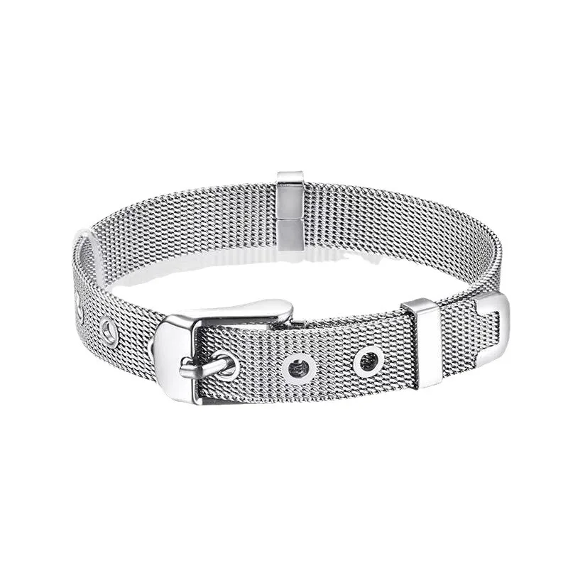 Браслеты из нержавеющей стали для женщин простой модный стиль повседневная