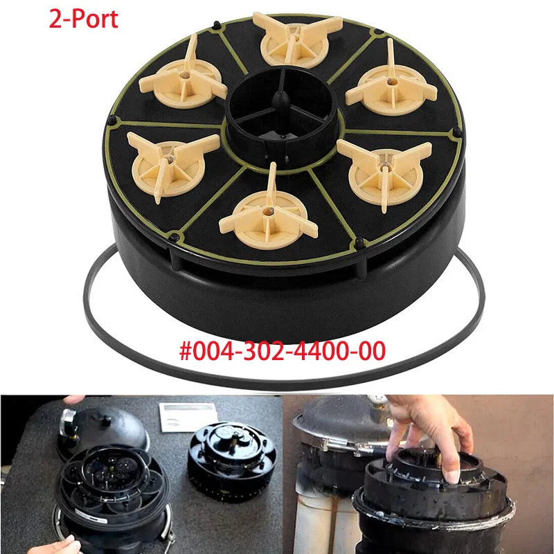 2-Port Four Gear Circulation Module with O-Ring Fit for Paramount Water Valve, Replace 004-302-4400-00 (2 Pcs/Set)