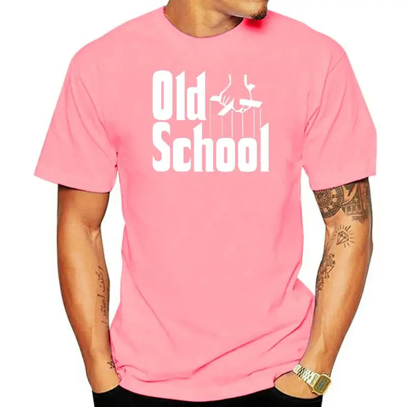 

Новое поступление, летняя модная повседневная футболка Old School с коротким рукавом, Мужская футболка с принтом, одежда, Хлопковая мужская футб...