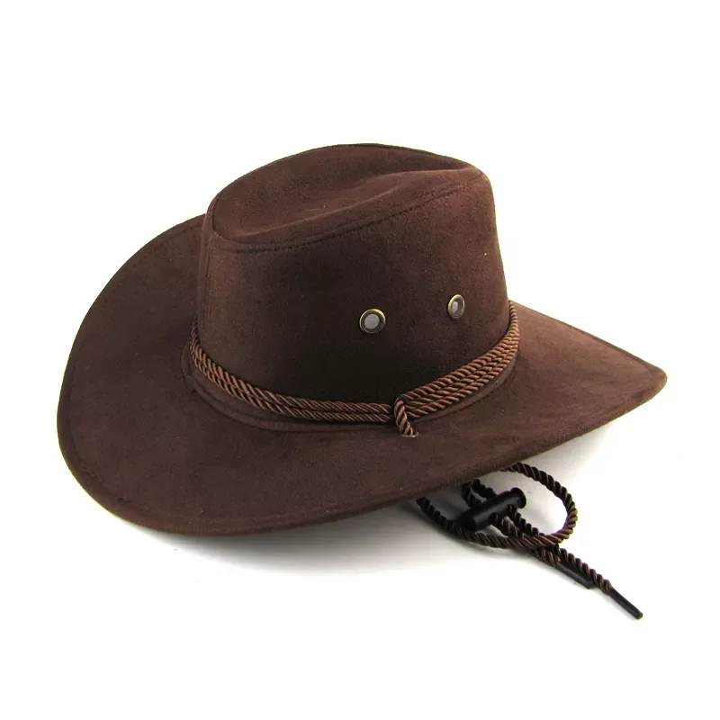 Chicken Skin Velvet Cowboy Hat Western Summer Sunshade Men's Hat Knight Hat Men Women Riding Hat