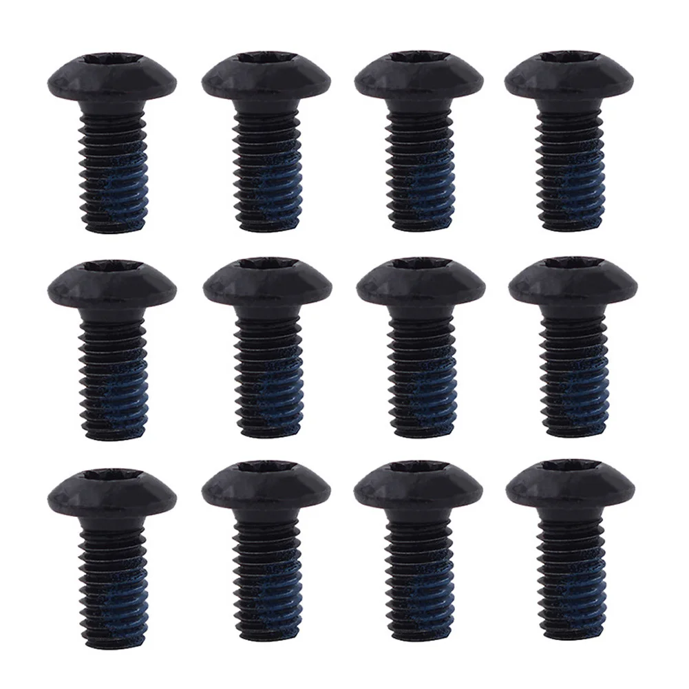 

12Pcs M5 X 9mm T25 MTB Bicycle Screws Road Mountain Bike Disc Brake Rotor Bolts Stainless Steel Disc Fixing Screws Cycling Parts