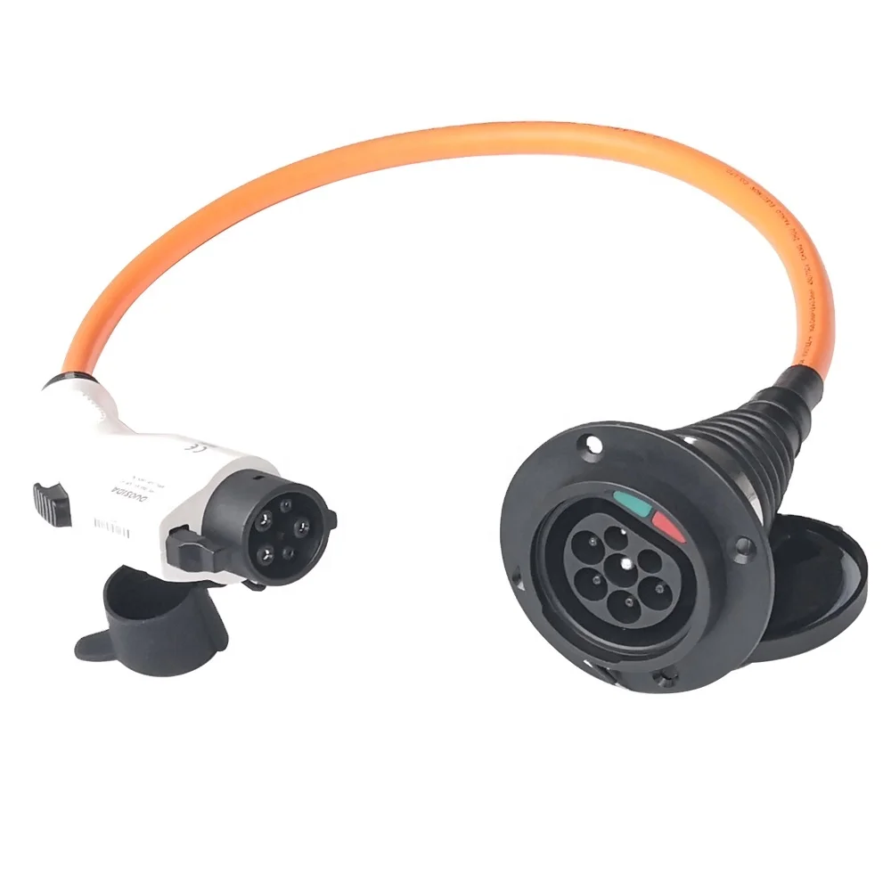 

EV Charger Adapter Type2 Inlet to Type1 Plug Flexible 32A 1 Phase For EV Car