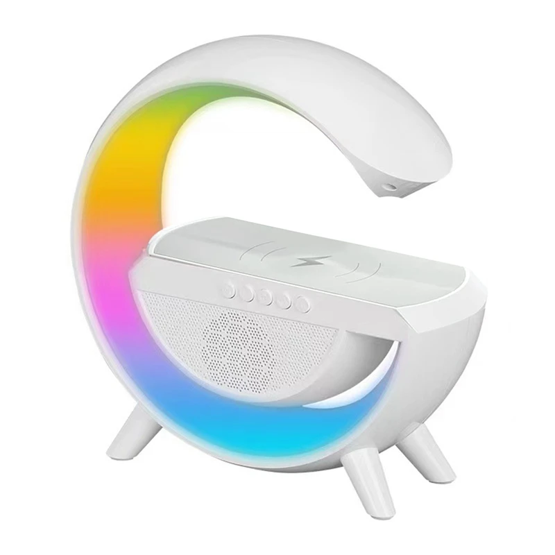 

Лампа настольная пластиковая с Bluetooth-динамиком и беспроводной зарядкой, 10 Вт, 1 комплект