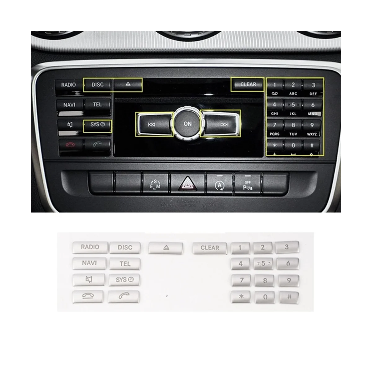 

Автомобильная центральная консоль мультимедиа CD Панель кнопка наклейка Накладка для Mercedes Benz a B класс W176 W246 CLA C117 GLA X156