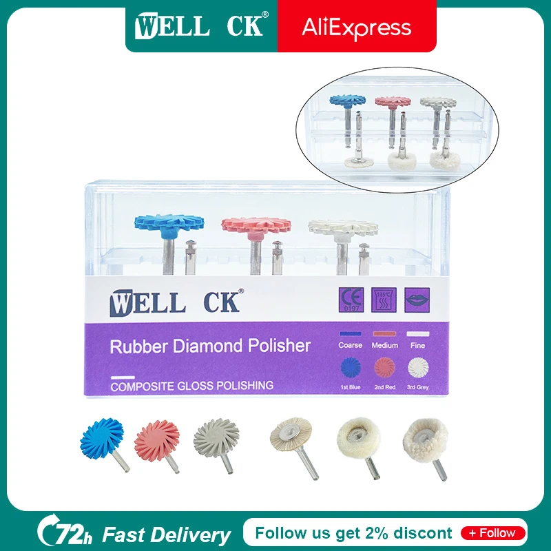 6 шт./коробка резиновые полировочные щётки 14 мм