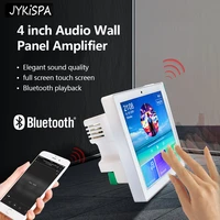 smart home audio system 2 channel 4inch touch screen wireless bluetooth in wall amplifier with fm radio usb home speakers system