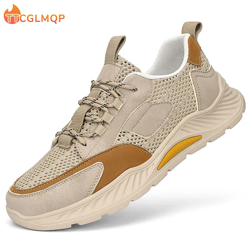 

Men Summer Casual Shoes Fashion Breathable Mesh Walking Shoes Lightweight Boat Shoes Men Shoes Outdoor Non Slip Wading Sneaker