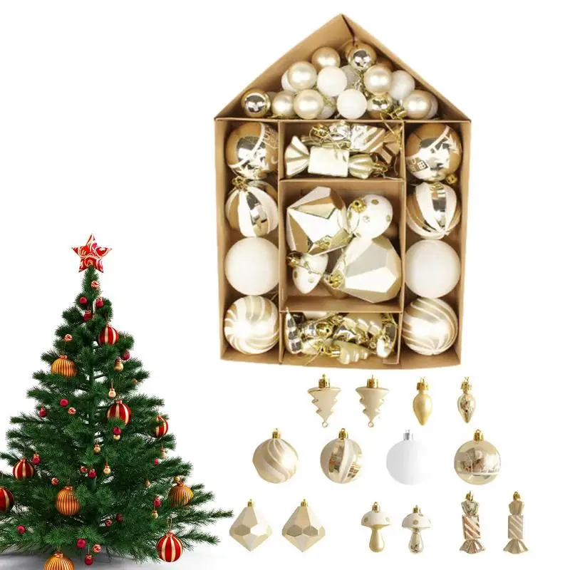 

Shatterproof Christmas Tree Ornaments Bright Shatterproof Baubles Decor Set Christmas Home Decoration Party Decoration For