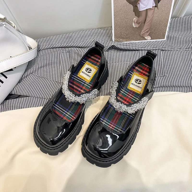 

Women's shoes 2022 spring and summer Mary Jane shoes Japanese college style increased 32-43 size women's vulcanized shoes