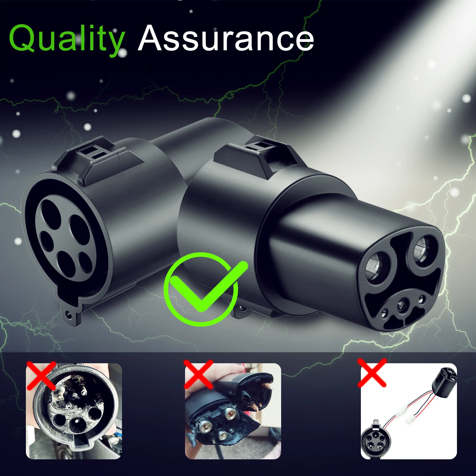 Адаптер для зарядного устройства Tesla тип 1 совместим с Model S/X/3/Y EV