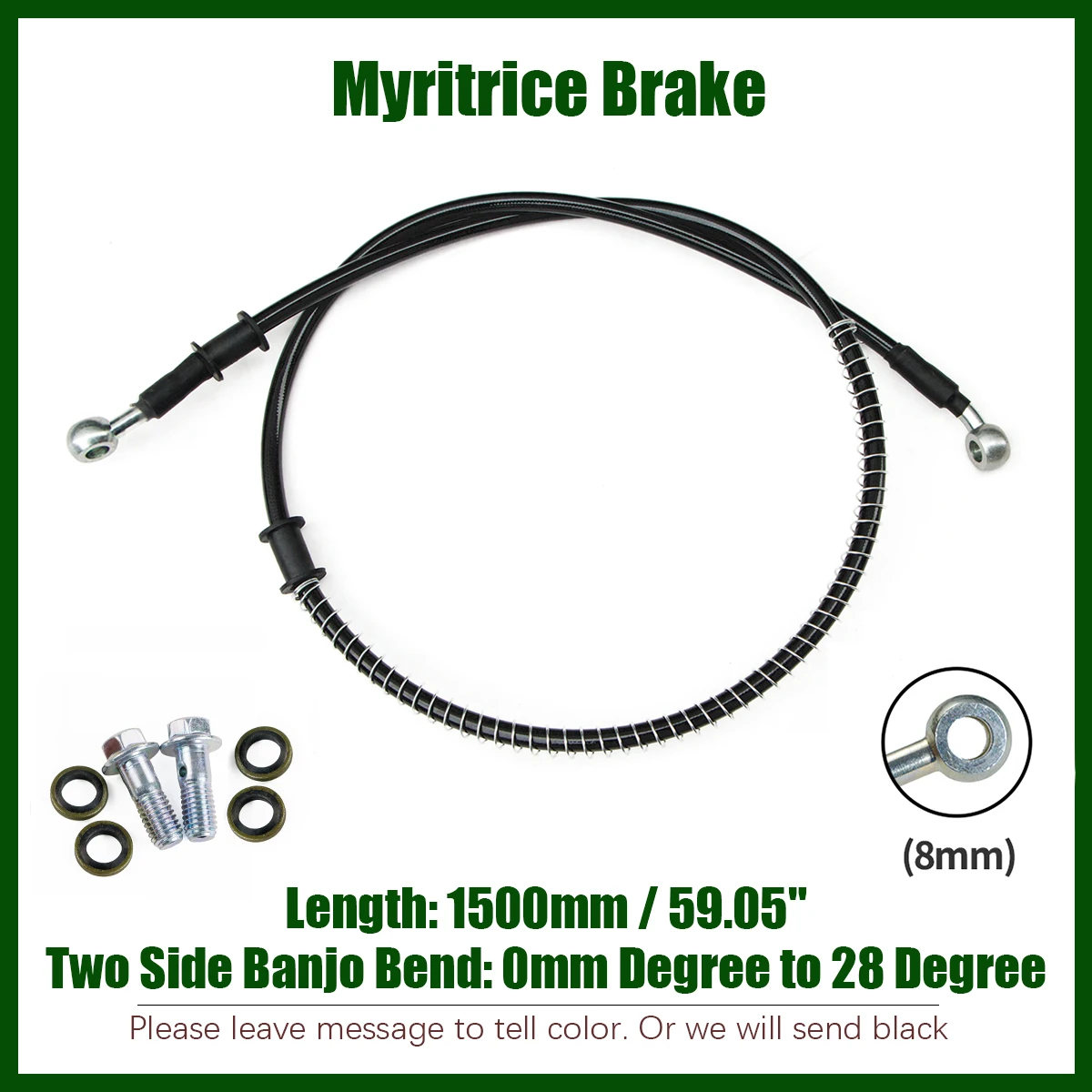 

Myritrice M8 0-28 градусов от 400 мм до 2300 мм, плетеная сталь для мотоцикла, гидравлическая арматура, тормозная магистраль, масляный шланг сцепления, трубка банджо