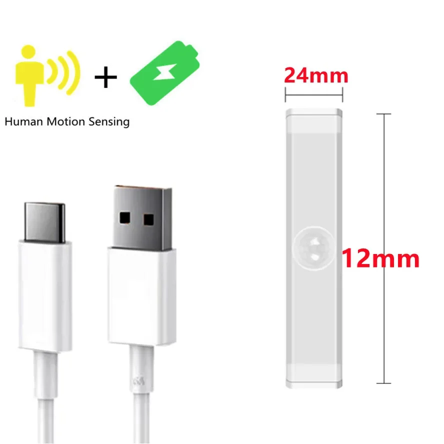 

HHLZYH Умный датчик движения ночник белый/теплый свет USB