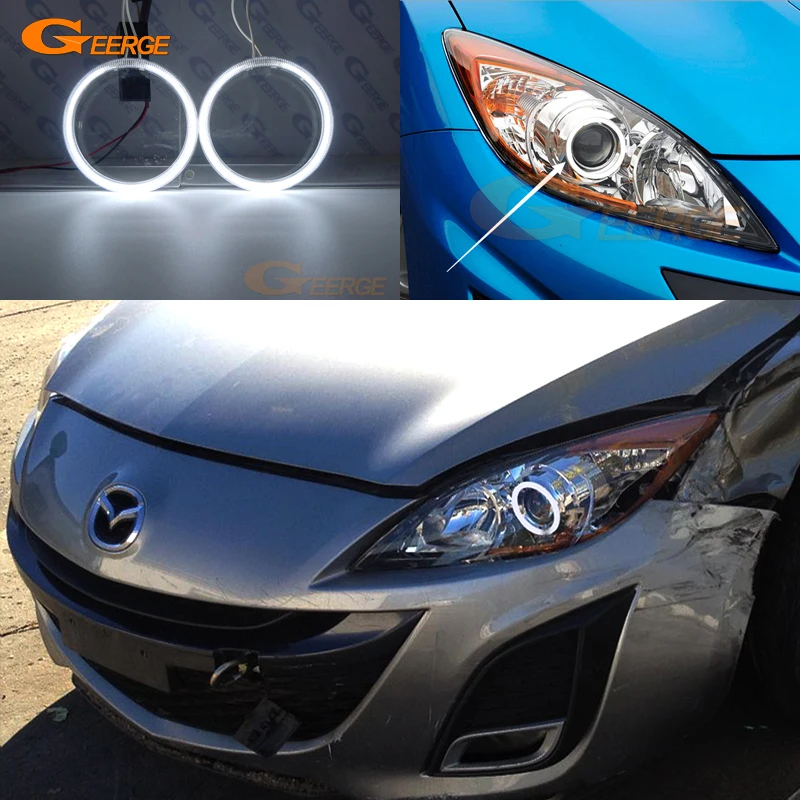 For Mazda 3 Mazda3 BL 2009 2010 2011 2012 2013 Ultra Bright CCFL Angel Eyes Halo Rings Kit Light Car Accessories
