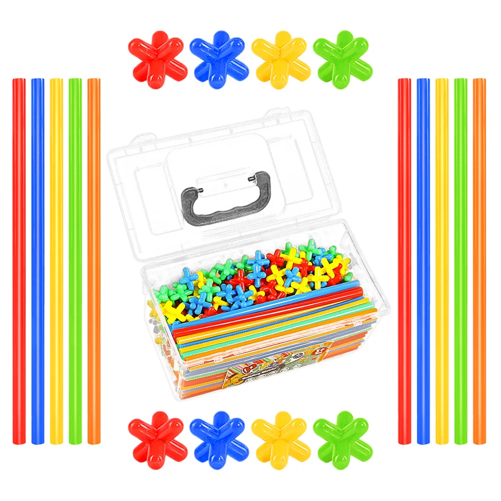

Straw Blocks Builders Toy Educational Boy Straws Building Kit Toys Plaything Connector Material