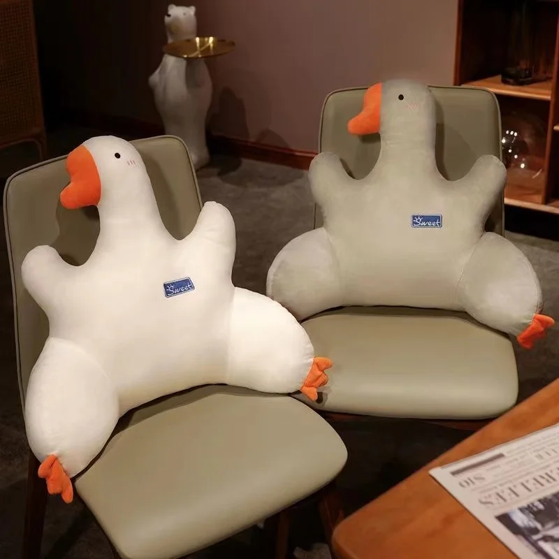 

Waist Support Seat Back Cushion Waist Back Cushion Cute Goose Back Nap Pillow