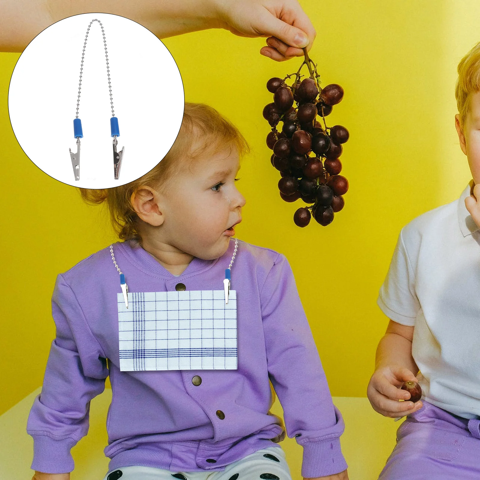 

Napkin Holder Clips Chains Neck Bib Ball Chain Clip Party