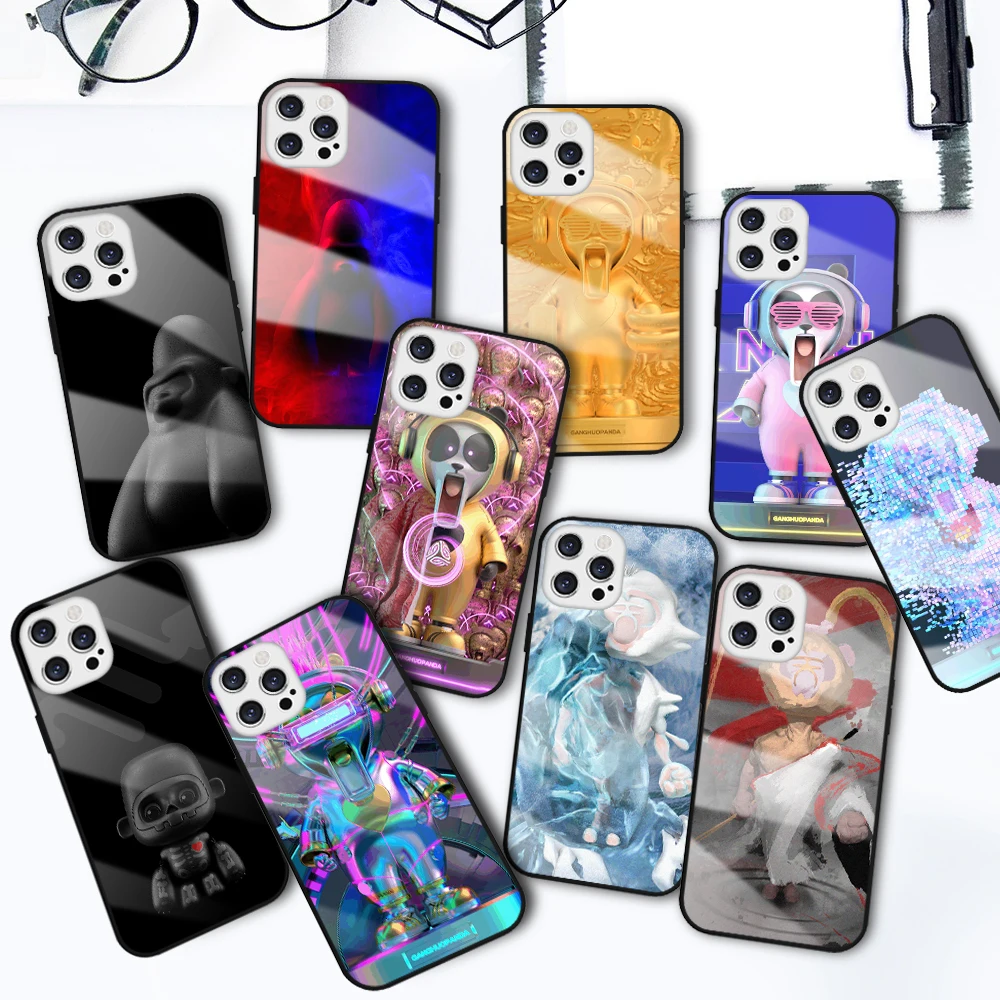 

Cyber punks Tempered glass phone case For iPhone 13 12 mini 11 pro xs max X XR 5 6 7 8 S plus