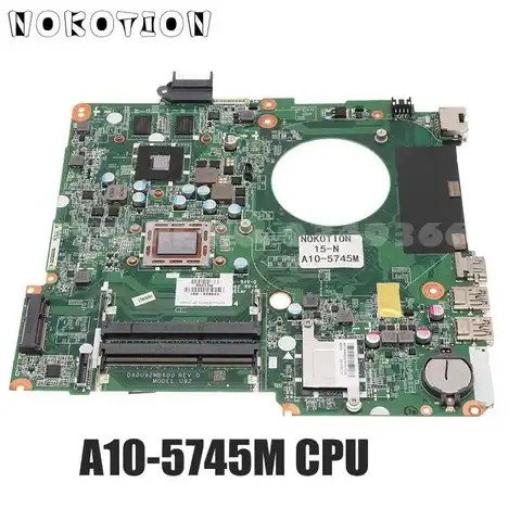 DA0U92MB6D0 734824-501 734824-001 для TPN-Q132 HP 15-N 15z-N 15Z-N100 15Z-N200 ПК материнская плата A10-5745M HD8670M 2G с радиатором