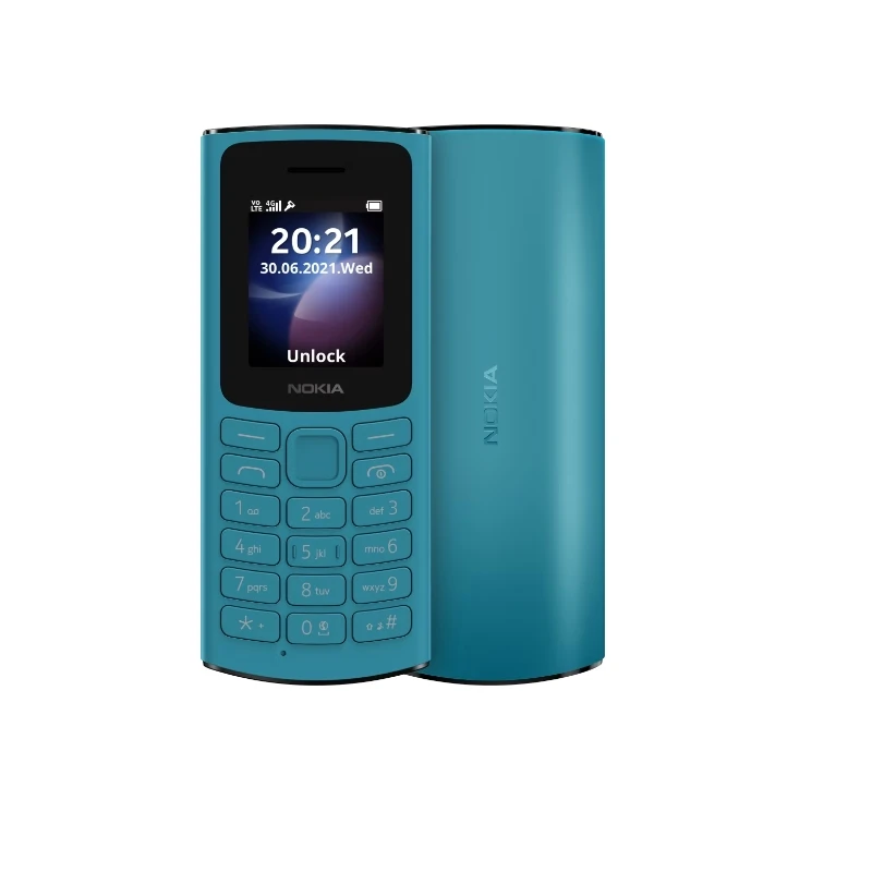 Совершенно новый N0kia 105 4G 2021 функция телефона двойная SIM-карта 1 8-дюймовый Bluetooth 5 0