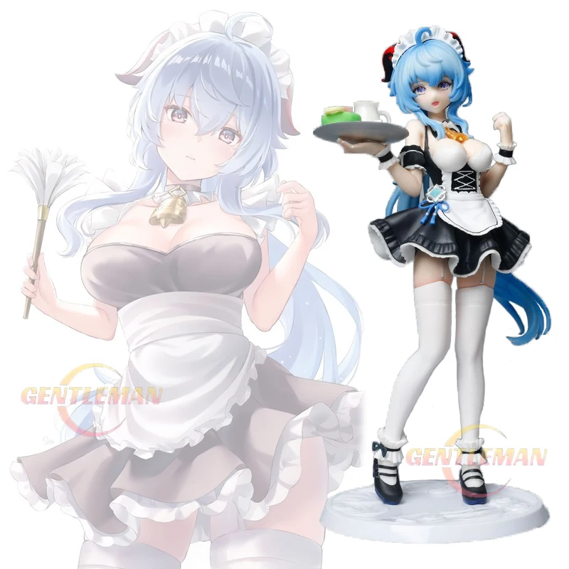 

Фигурка девушка-девушка Genshin Impact со стоячим положении, девушка ганью, горничная 30 см, ПВХ экшн-фигурка, Коллекционная модель для взрослых, кукла, игрушки в подарок