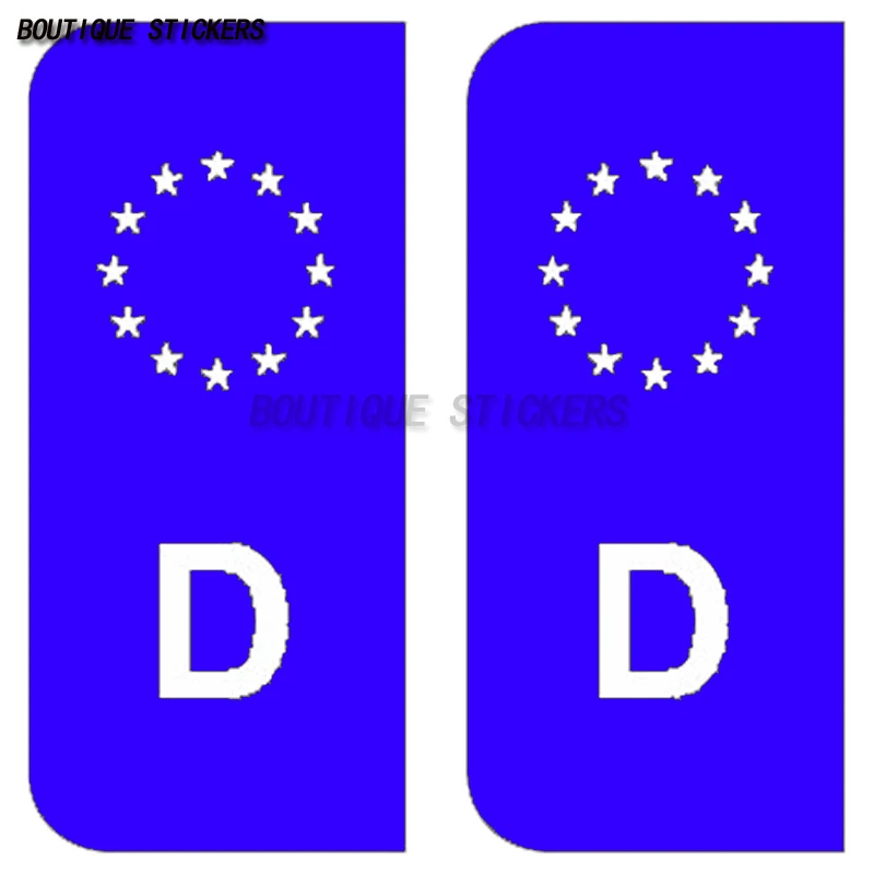 Изысканные синие наклейки на номерной знак GB NL PL DK CZ SK SI SE RO DK MT NLCZ UK EU D EHPSB наклейки на номерной знак ПВХ наклейки (art.: 3920d40ae0100) - 3920d40ae0100