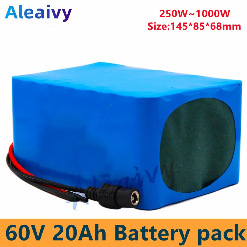 

Новый литий-ионный аккумулятор 60 в 16S2P 20 Ач 18650 67,2 в, литий-ионный аккумулятор 20000 мАч для электровелосипеда, скутера с 30A BMS 750 Вт 1000 Вт