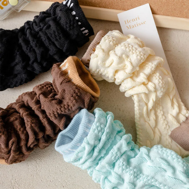 Women's Stockings Twist Textured Calf Socks for Girls Comfort & Soft Colorblock Knee High Sock Fashion Colorful Long Sock Lolita