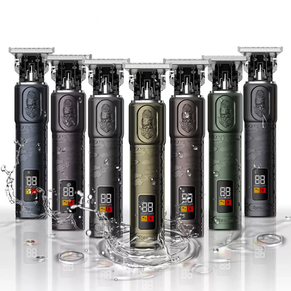 

2021 T9 Электрический триммер для волос Беспроводная Бритва триммер для бороды для мужчин 0 мм Мужской парикмахерский станок для стрижки волос...