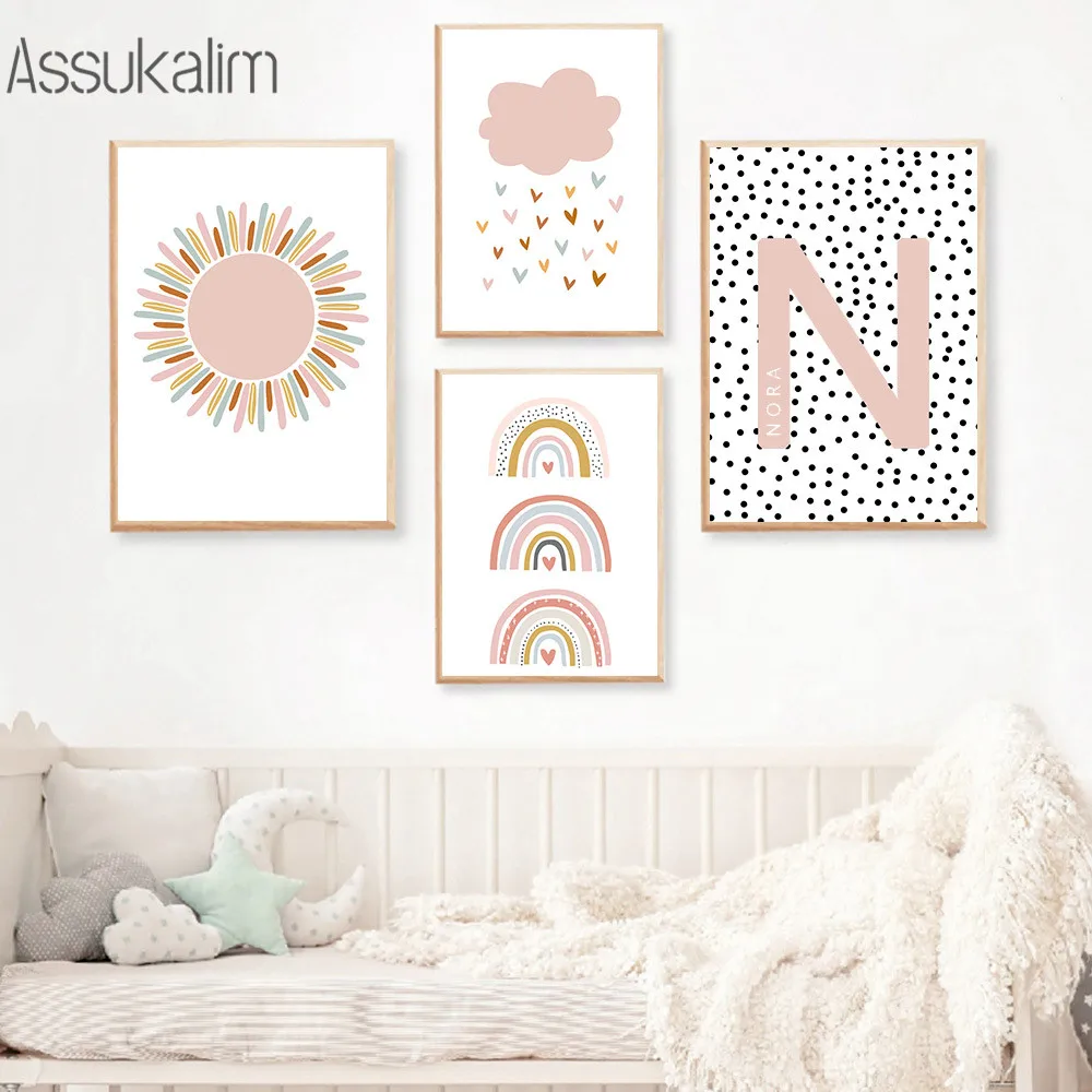 Радужная облако холст живопись солнце художественные принты обычное название