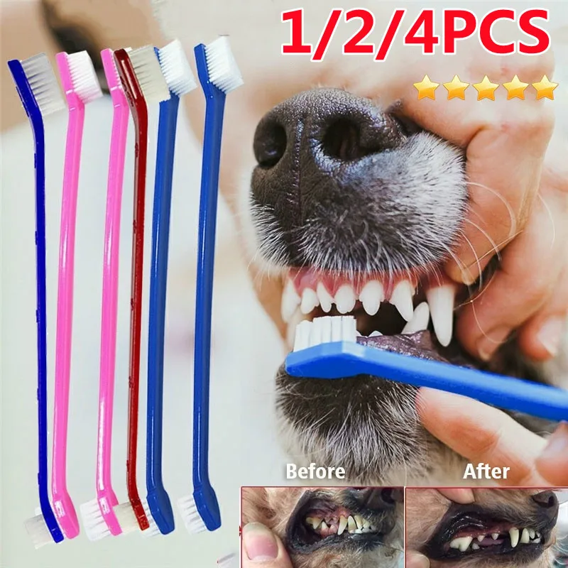 

1/4PCS Dog Toothbrush Cat Pet Dental Grooming Washing Tooth Brush Pet Tooth Cleaning Tools