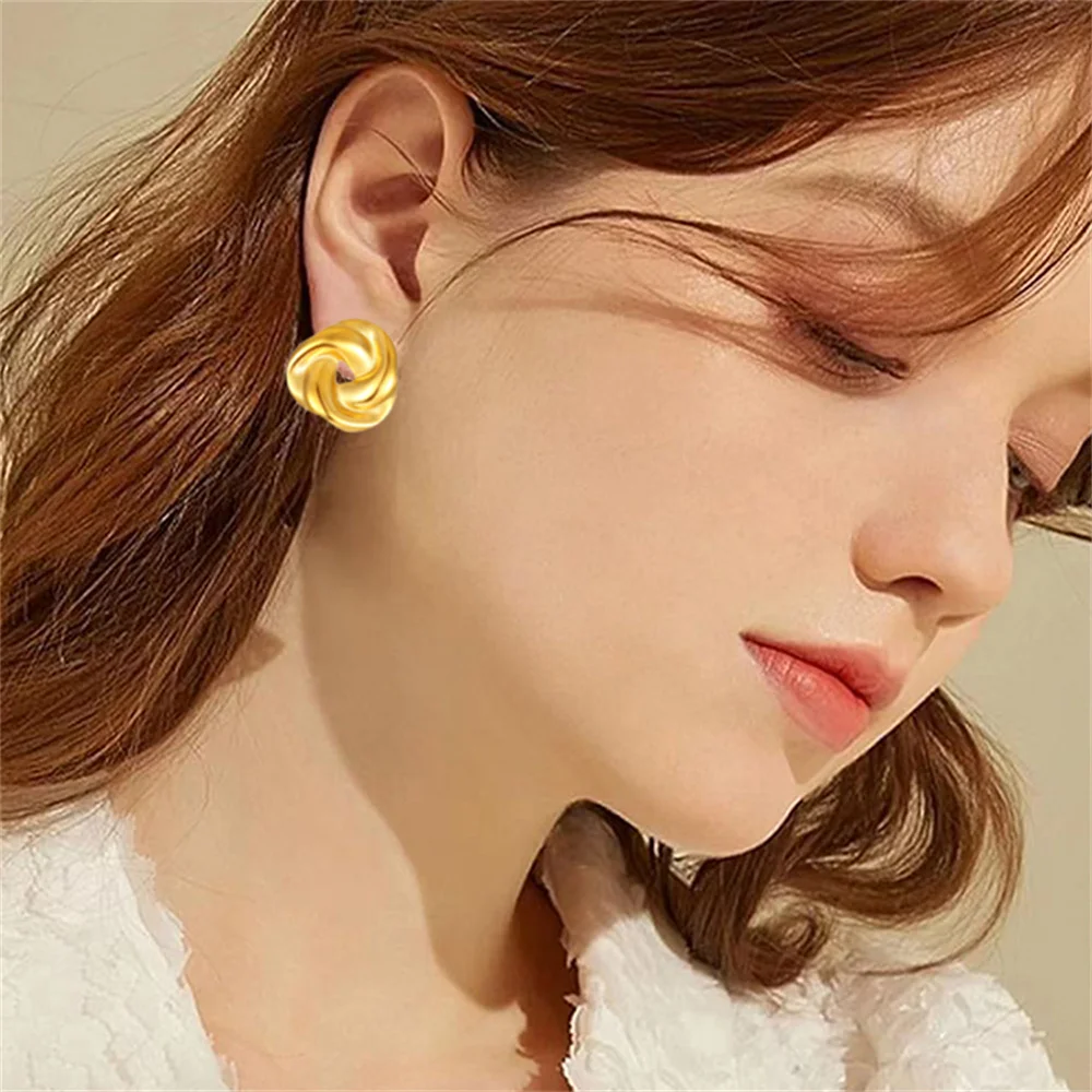 Женские серьги-гвоздики из нержавеющей стали 1 пара