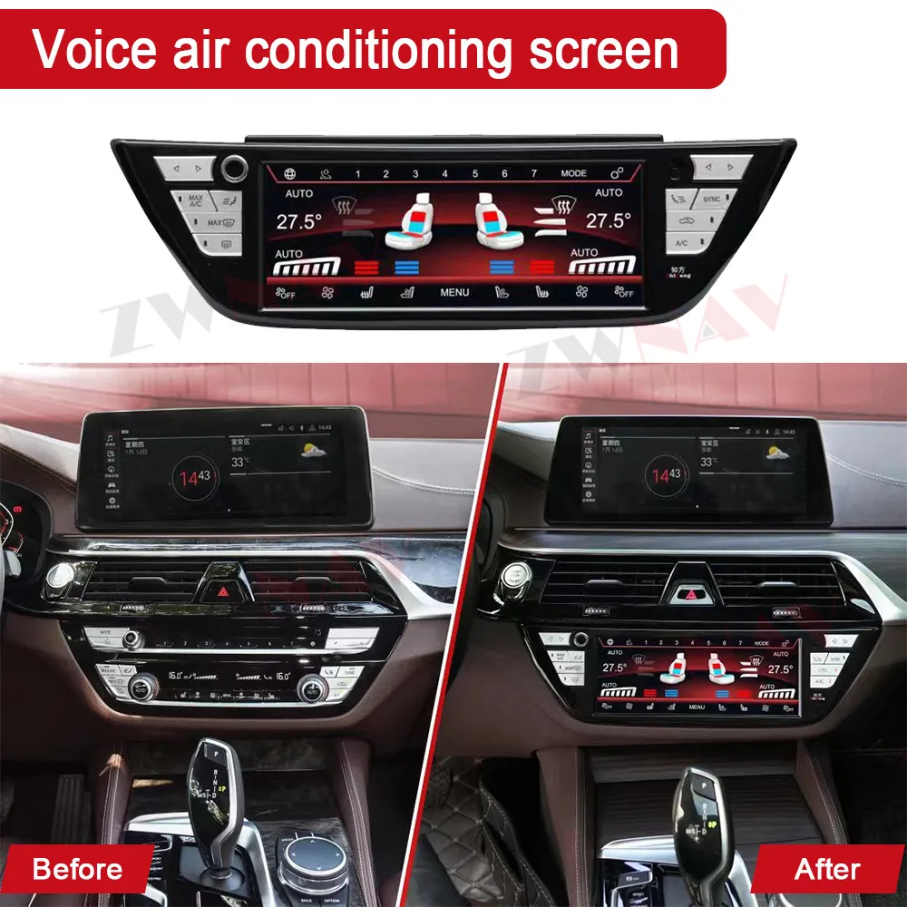 For BMW 5GT F07 F10 F11 BMW X3 X4 X5 LCD air conditioner Android 11 Car Intelligent Navigation LCD instrument display CARPLAY