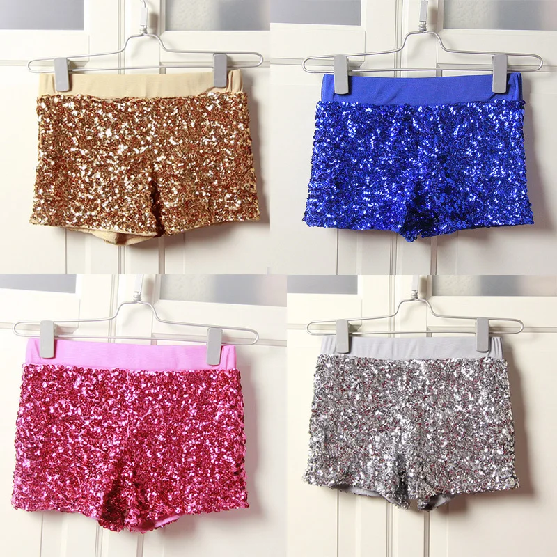 Bar stage performance clothing hip-hop jazz dance club sexy sequins leggings shorts