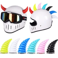 1pc motorcycle helmet short devil horns helmet decoration electric car styling stickers helmet accessories