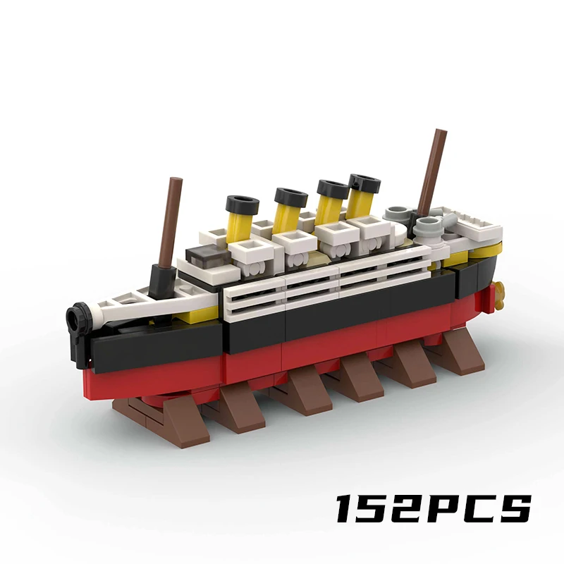 RMS круиз Sank Титаник разрыв пополам с чехлом строительные блоки корабль лодка