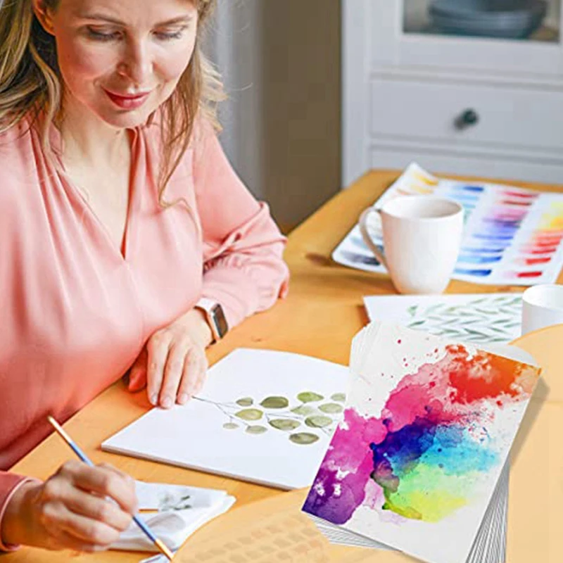 60 листов холодного отжима 50% хлопок 10 63 фунта/7 68 г/м2 без кислоты белая бумага