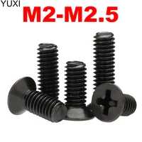 yuxi 1pcs m2 m2 5 mini micro small black a2 304 stainless steel cross phillips pan head screw round bolt