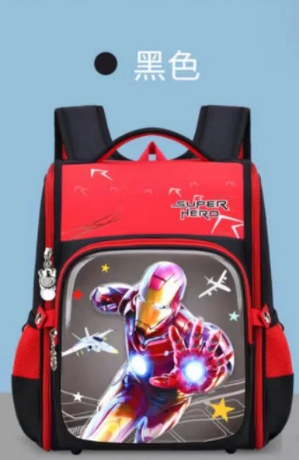 Disney Frozen Marvel School Bags For Boys Girls Primary Student Shoulder Orthopedic Backpack Elsa Anna Iron Spider Man Mochila