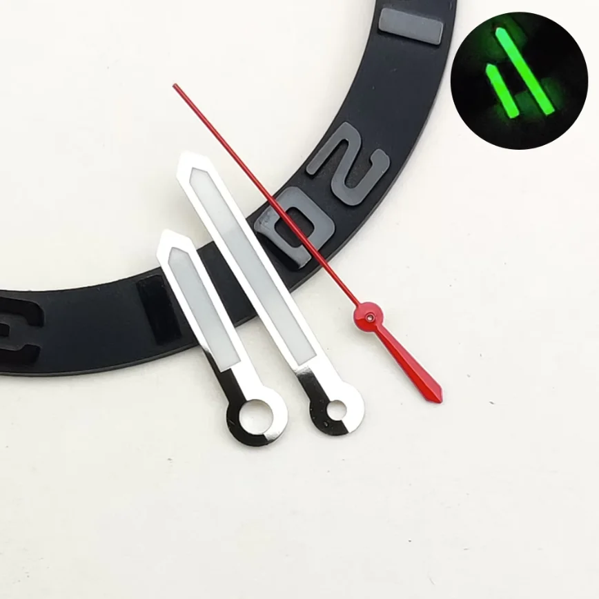 12.5MM Watch Hands Watch Accessories Green Luminous Watch Hands Suitable for NH35/36/4R Movements
