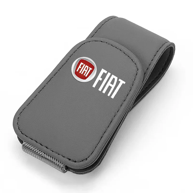 

Кожаный зажим для очков, автомобильный солнцезащитный козырек, зажим для билетов, застежка для FIAT Punto Abarth Tipo Stilo Palio Bravo Doblo Panda Ducato