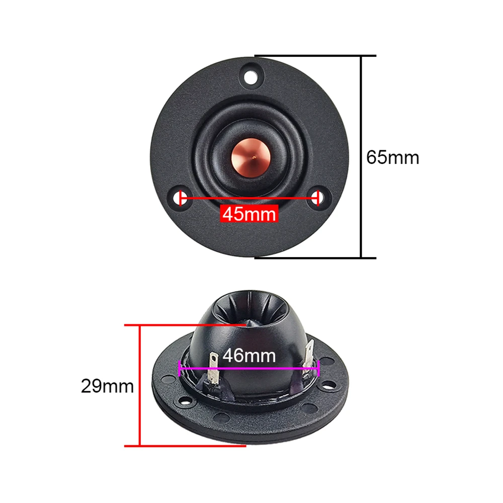 2PCS 2 Inch 40W Dome Tweeter Speaker Unit Silk Diaphragm Neodymium Treble Car Loudspeaker Home Theater DIY 6ohm 20W |