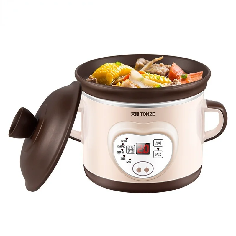 

Baby 1L Porridge Ceramic Electric Stew Automatic Bb Pot Purple Casserole Cooking Porridge Artifact Ceramic Liner Slow Cooker