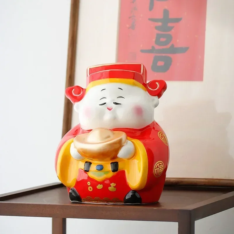Копилка из керамики Бог богатства сопровождающий подарок на день рождения в