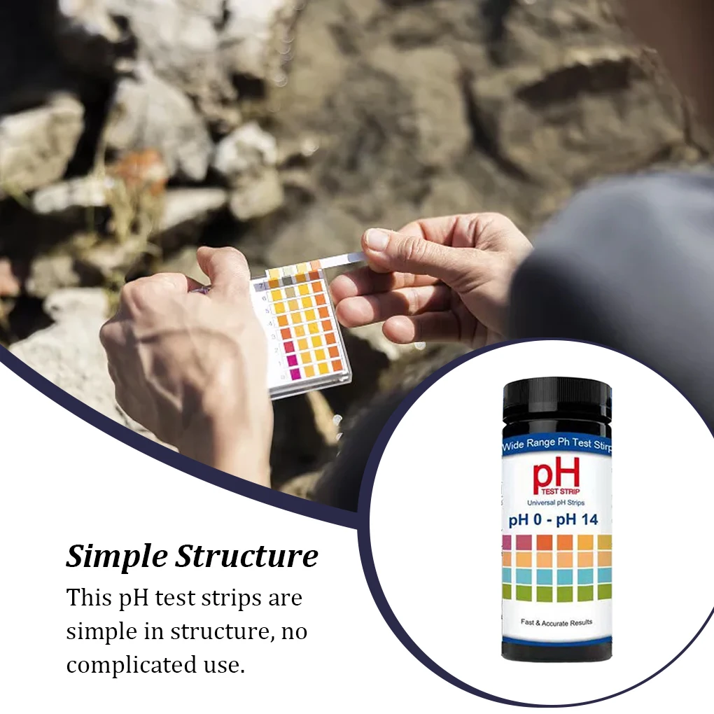 

100 шт., тест-полоски для определения pH